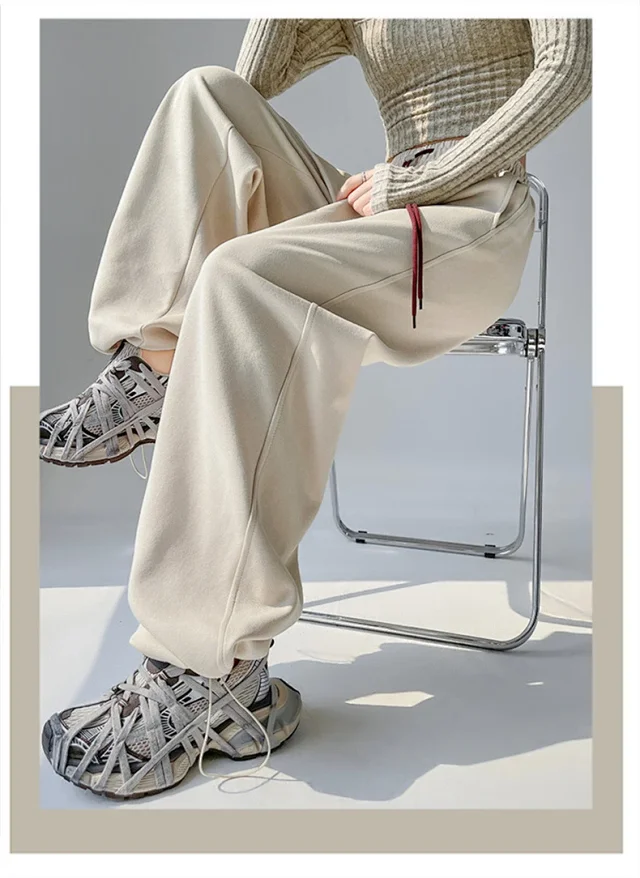 American Wide-Leg Women's Joggers 2025 Detail