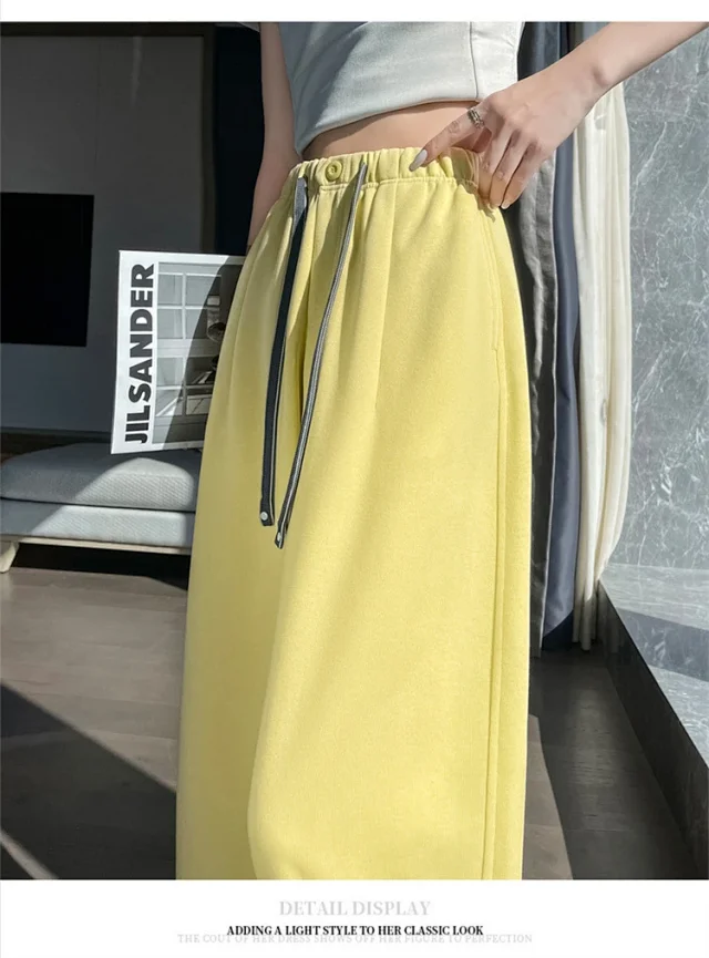 2025 New Drawstring One - Button Saber Pants Detail