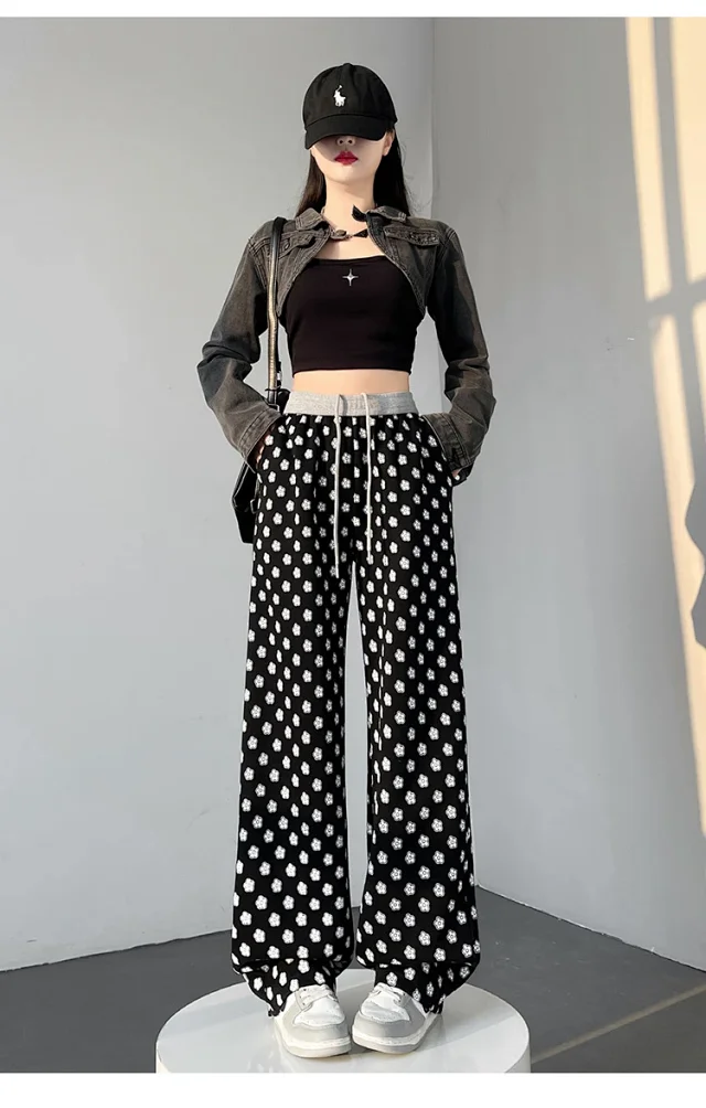 Women's High-waist Drawstring Wide-leg Pants (2025 Fall New) Detail