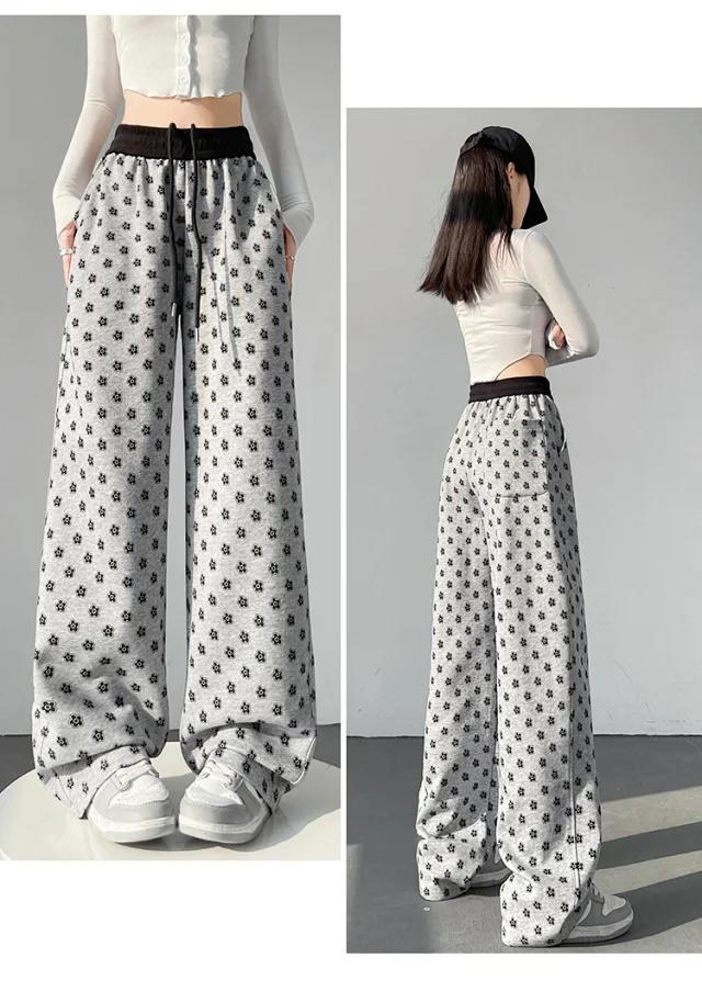 Women's High-waist Drawstring Wide-leg Pants (2025 Fall New) Detail