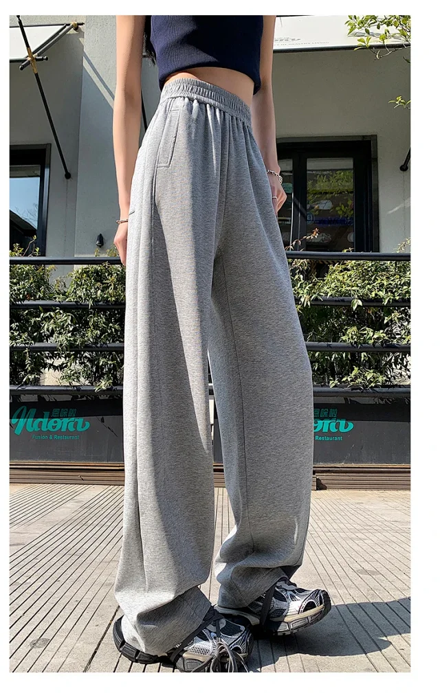 2025 Women's Slim Fit High - Waist Wide - Leg Pants Detail