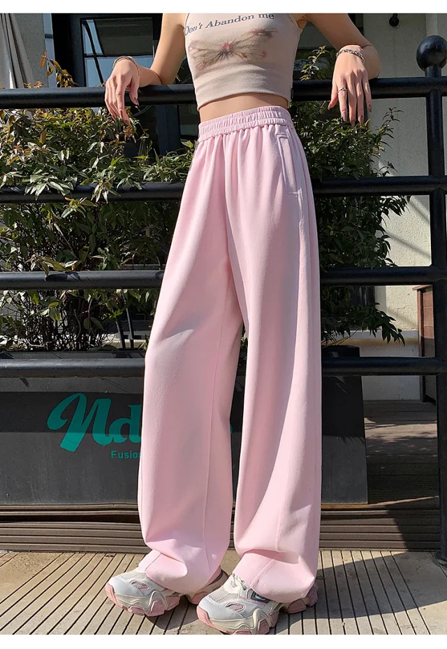 2025 Women's Slim Fit High - Waist Wide - Leg Pants Detail
