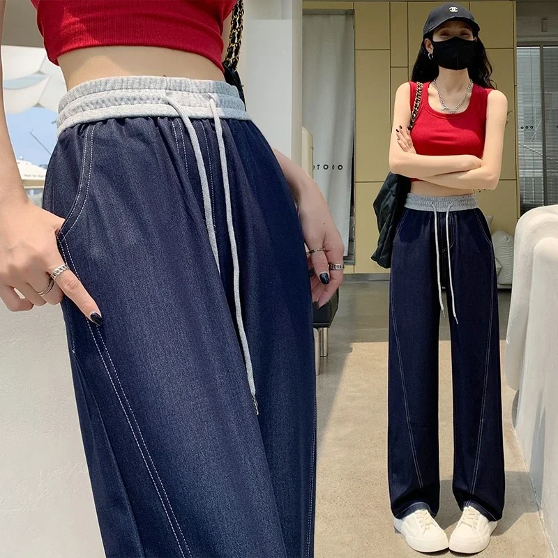 Tencel Denim Straight Leg Pants 2025
