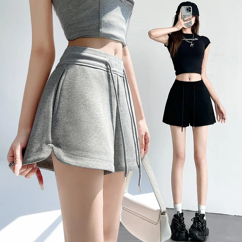 Women's Gray Sport Shorts 2025 Summer