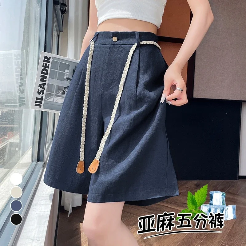 Lyocell Linen Shorts for Women