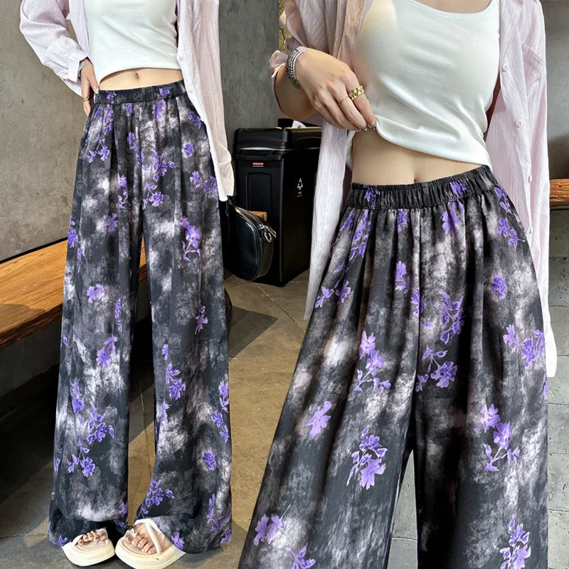Women's Silk Wide-Leg Pants