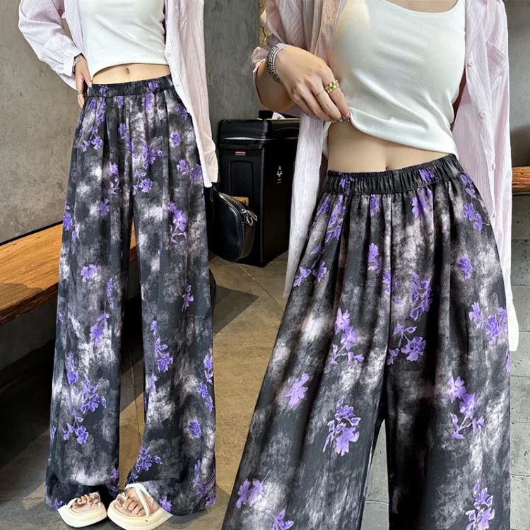 Women's Silk Wide-Leg Pants