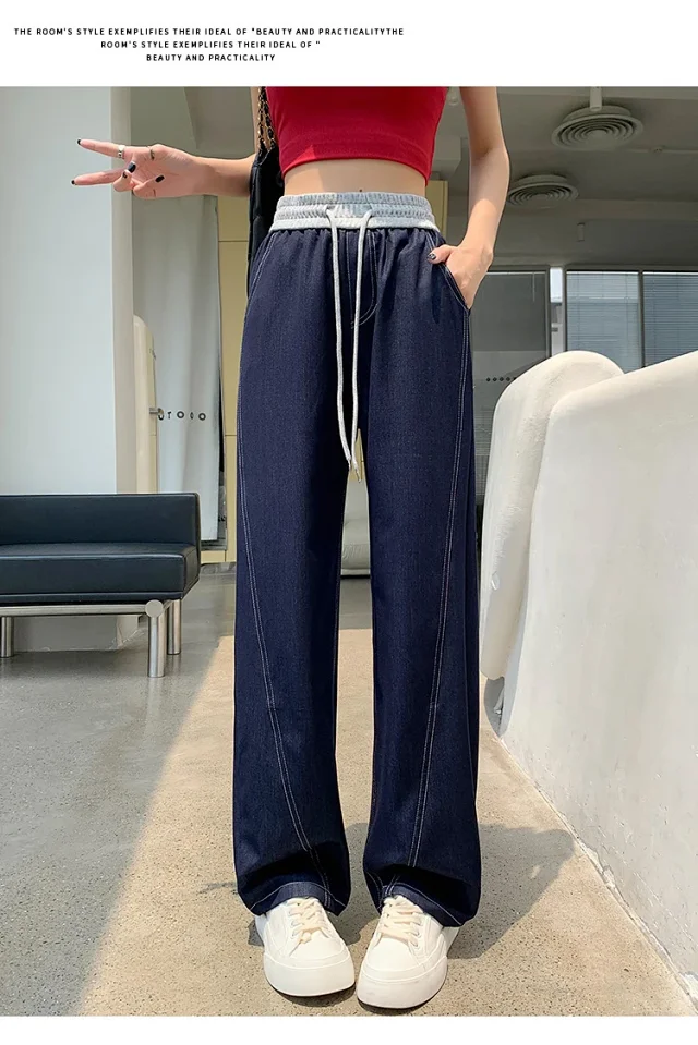 Tencel Denim Straight Leg Pants 2025 Detail