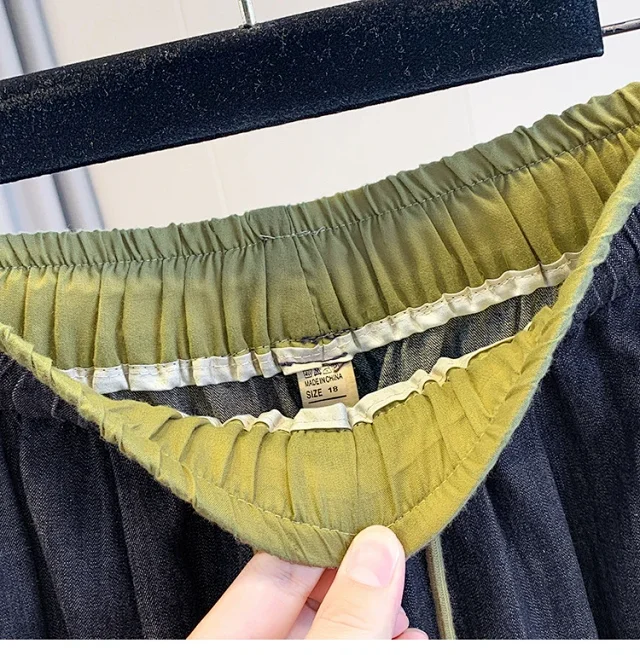 Loose Linen Granny Pants for Summer Detail