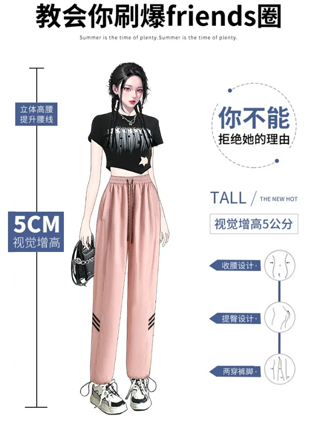 Women's 2025 Summer New High-waist Slimming Cargo Pants Detail