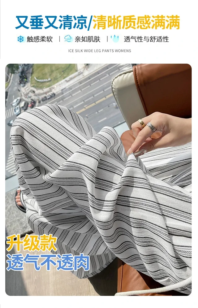 Linen Yamamoto Wide-leg Pants for Women Detail