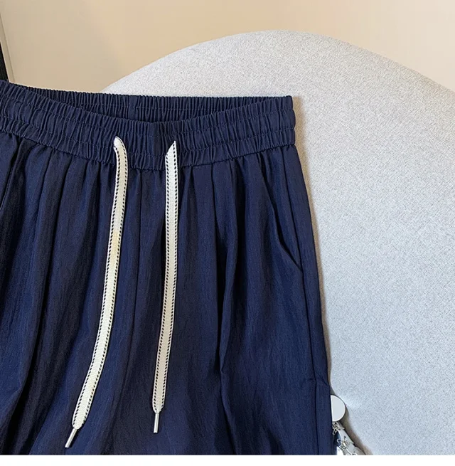 2025 Summer Ice Silk Wide-leg Pants for Petite Women Detail