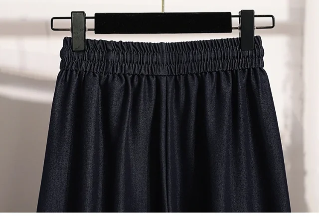 2025 Summer New Denim-like Tencel Wide-leg Pants Detail