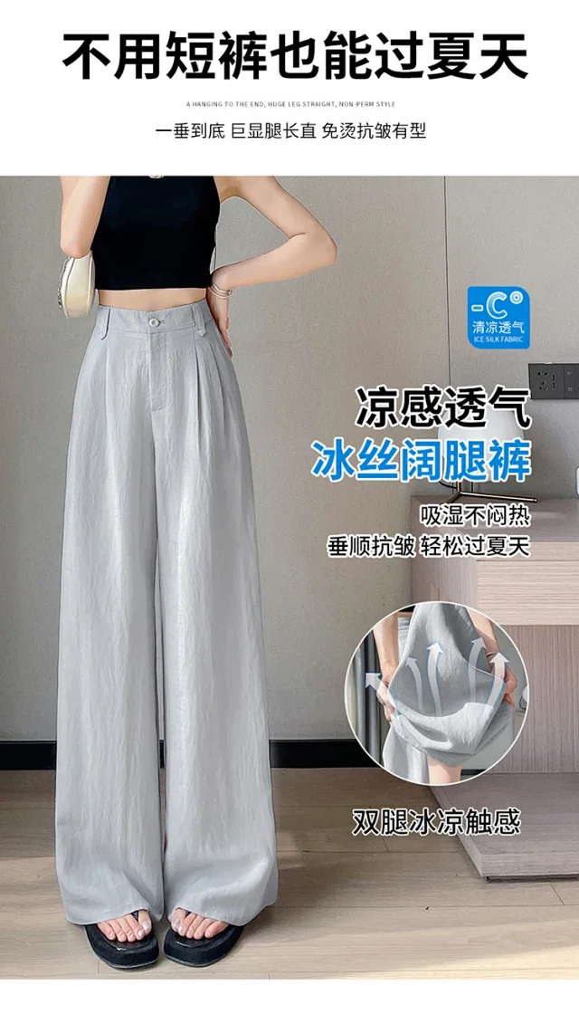 Linen Wide-Leg Pants for Women Detail