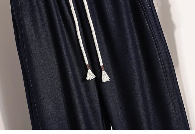 2025 Summer Thin Tencel Straight Pants Detail