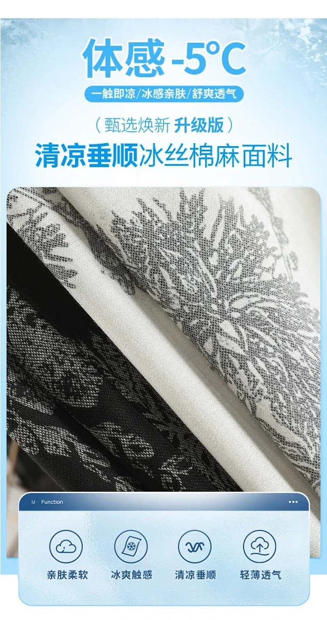 Vintage Ink Print Linen Pants Detail