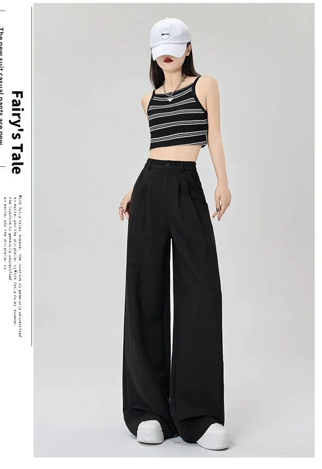Women's White Linen Wide-Leg Pants Detail