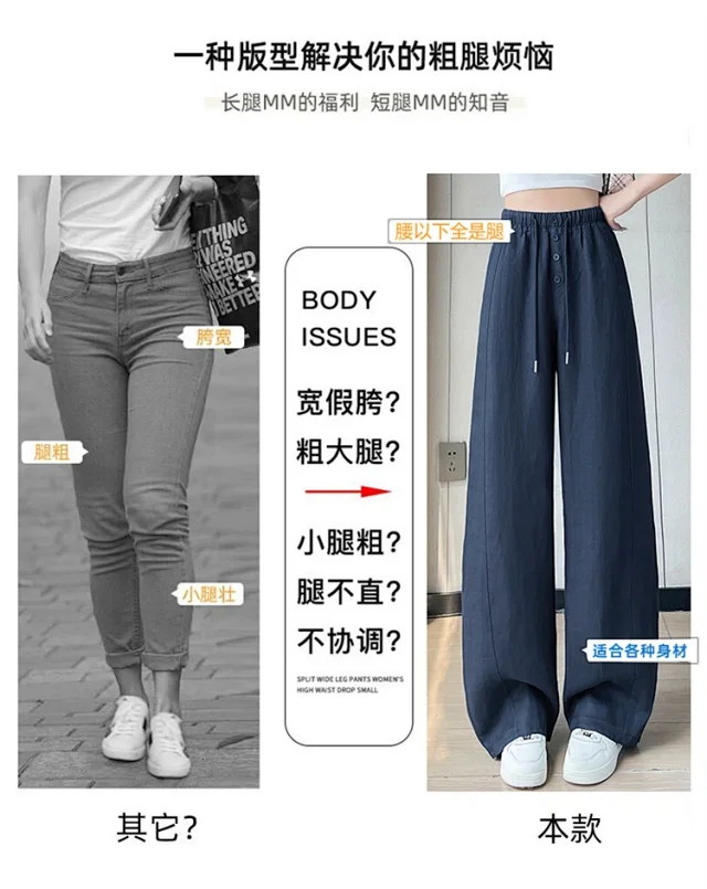 Lyocell Linen Wide - leg Pants Detail