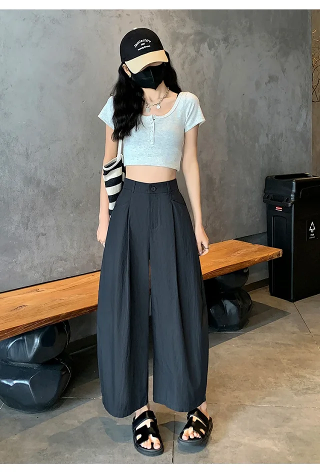 Vintage Tencel Cotton Wide-Leg Balloon Pants Detail
