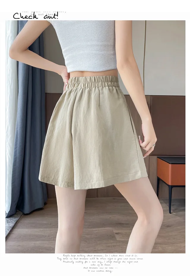 2025 Summer Women's Ice Silk Wide - leg A - line Pants Detail