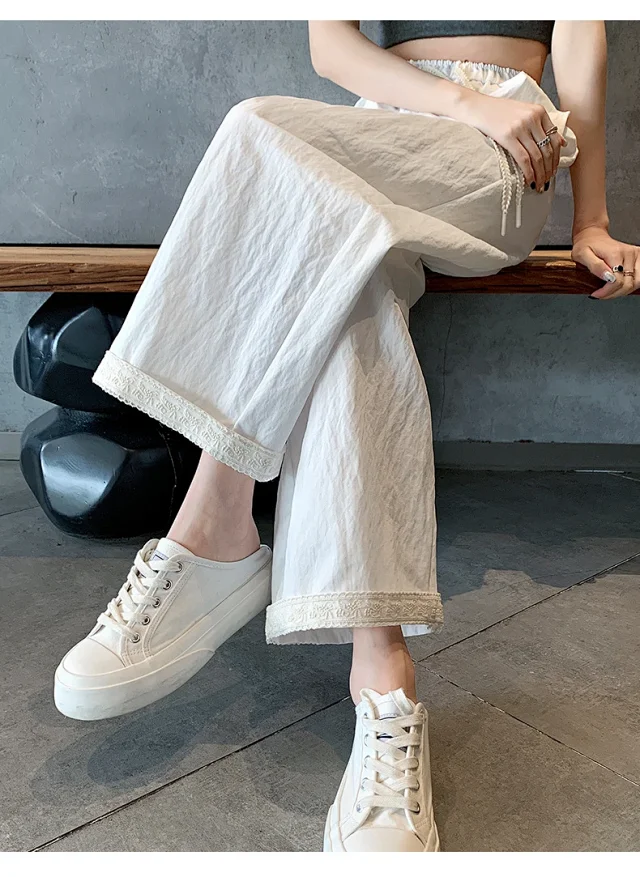 2025 Summer Lace Wide-leg Pants Detail