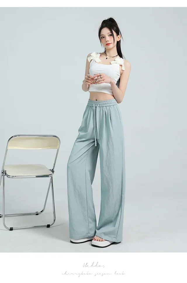 Lazy Style Ice Silk Sunscreen Yamamoto Pants Detail
