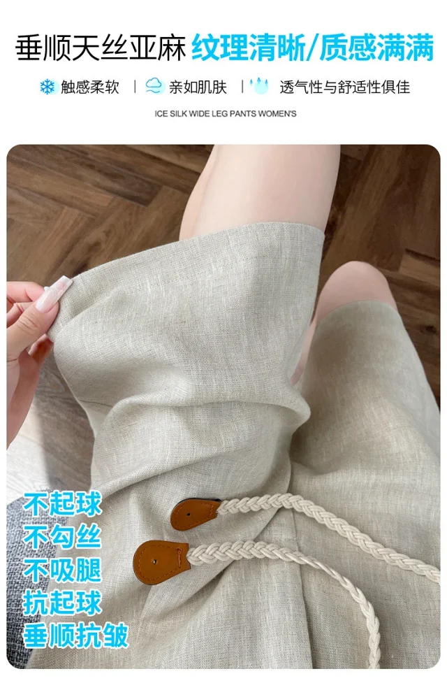 Lyocell Linen Shorts for Women Detail