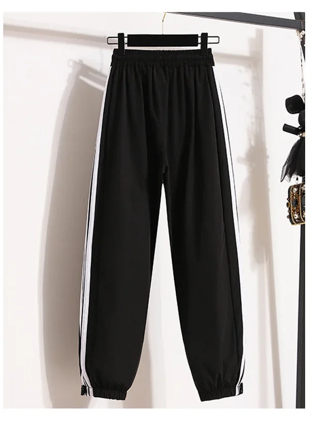2025 Summer Color - Blocked Ice Silk Joggers Detail