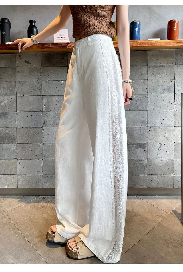 ASOFFICIAL Blogger Recommends Korean Style High-waisted Wide-leg Pants Detail