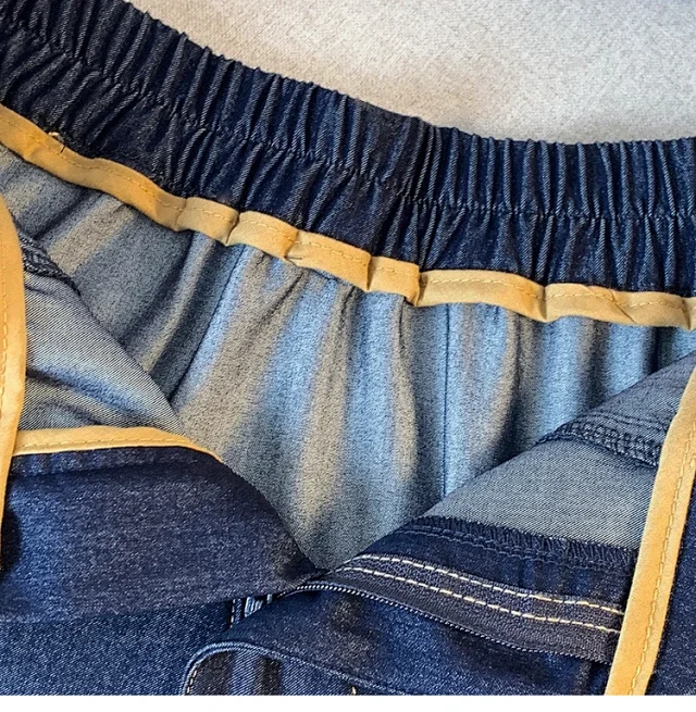 2025 Summer Women's Denim A-line Midi Skirt Detail