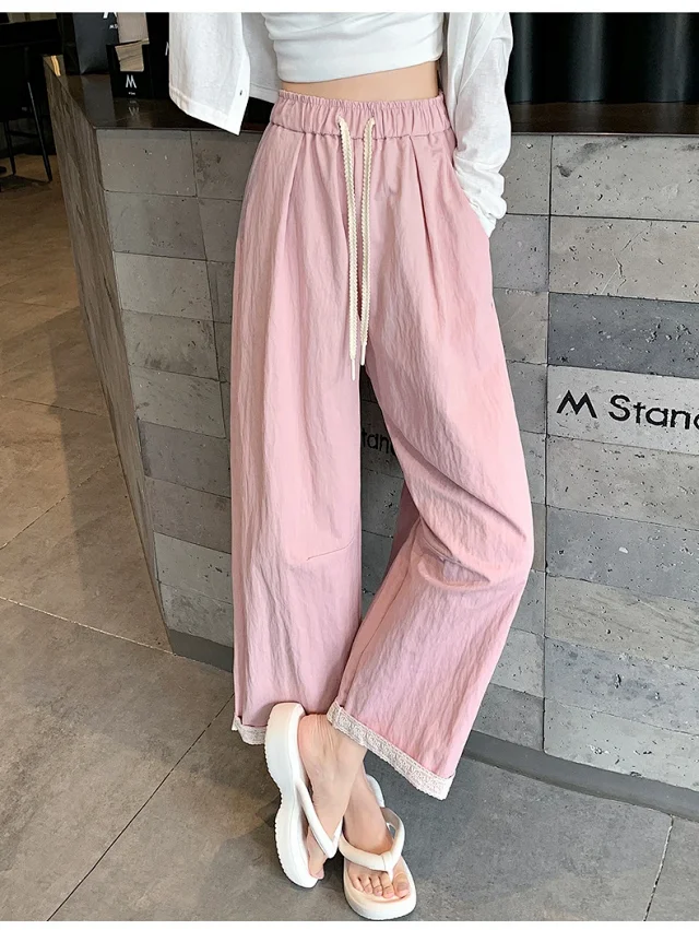 2025 Summer Lace Wide-leg Pants Detail