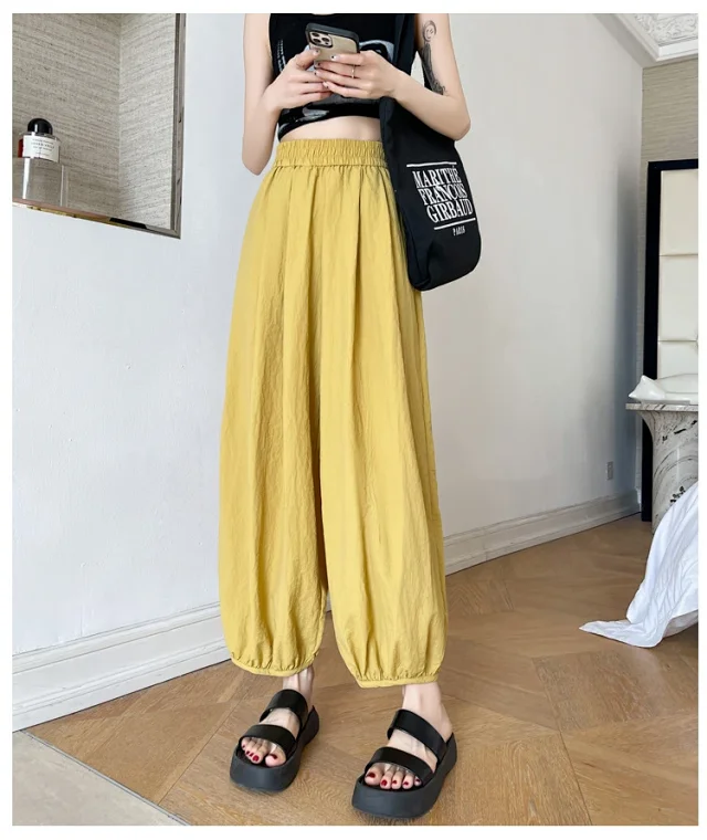 Women's Ice Silk Sports Pants 2025 Summer Detail
