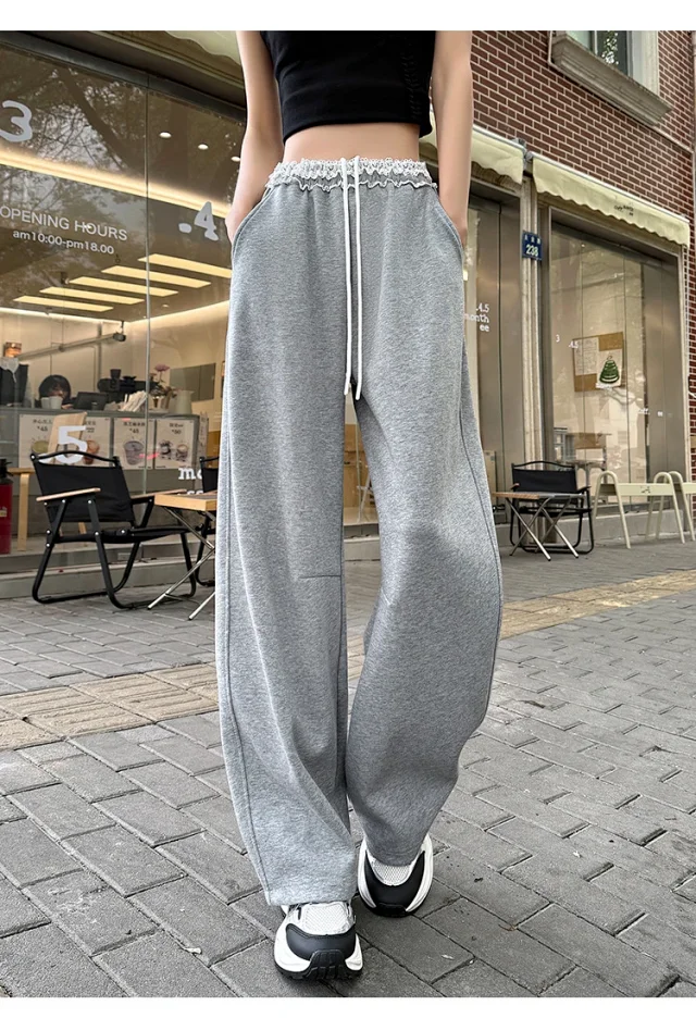 Banana Deconstructed Wide Legs Lace Pants Detail