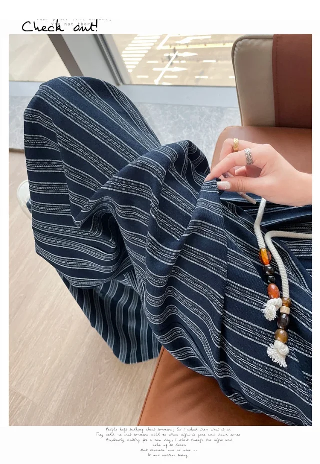 Linen Yamamoto Wide-leg Pants for Women Detail
