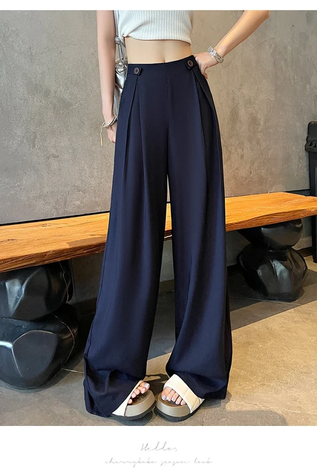 Summer Thin Tencel White Pants Detail