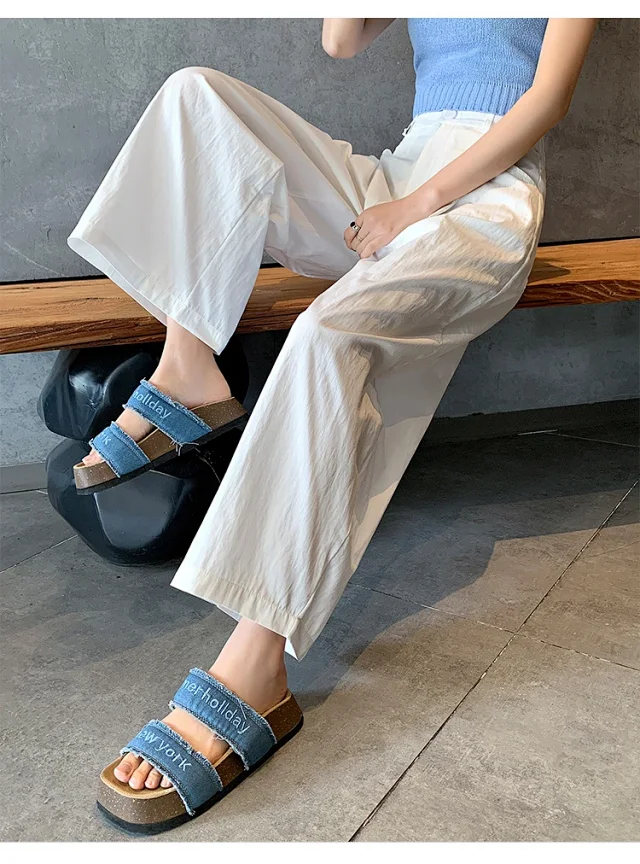 Vintage Tencel Cotton Wide-Leg Balloon Pants Detail