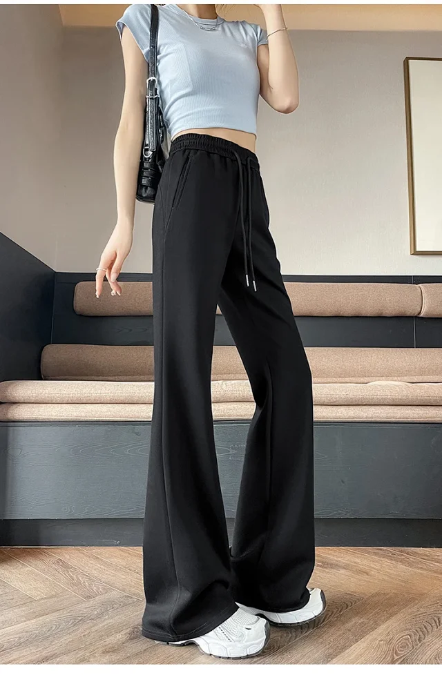 2025 Summer Ice Silk Flared Yoga Pants for Women Detail