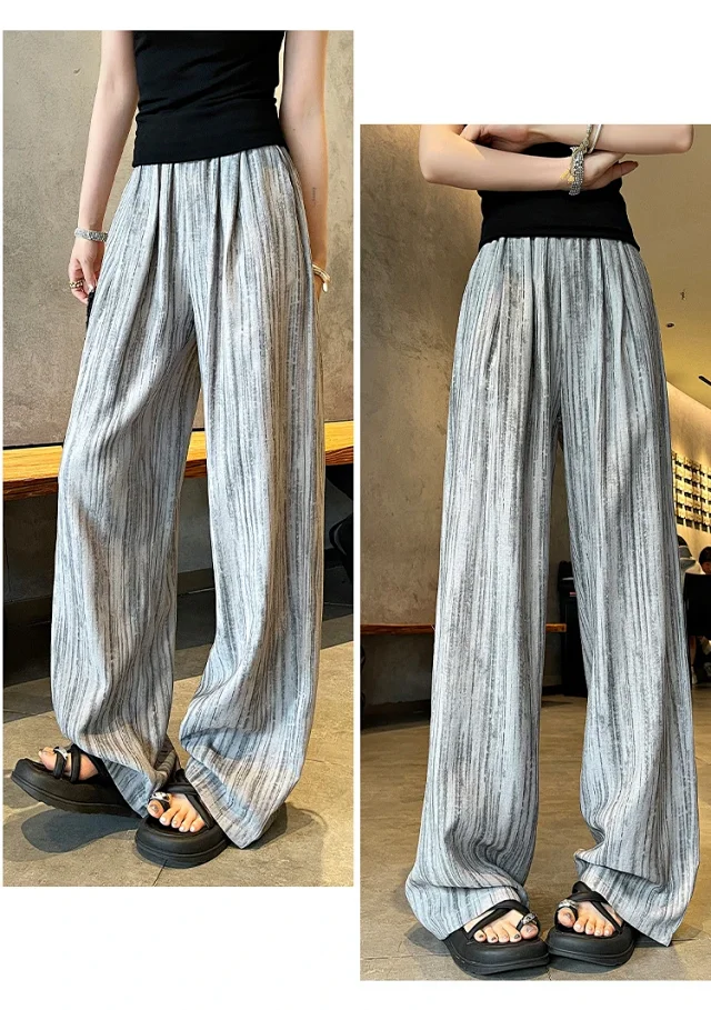 2025 Summer Tie - Dye Wide - Leg Pants Detail