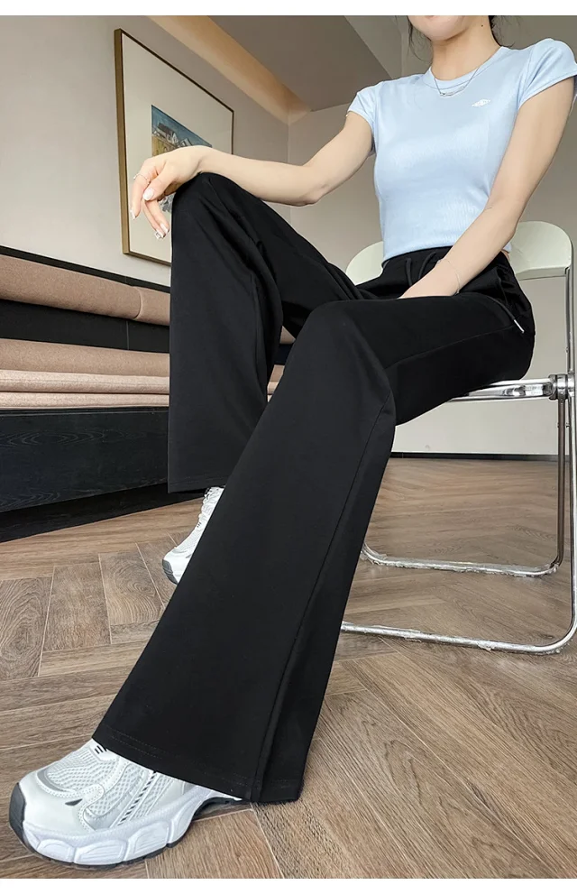 2025 Summer Ice Silk Flared Yoga Pants for Women Detail