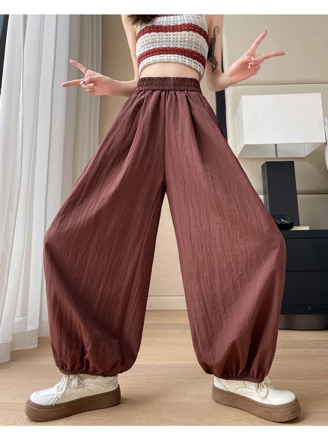 Women's Ice Silk Sports Pants 2025 Summer Detail