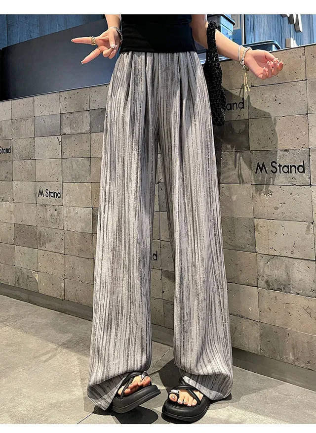 2025 Summer Tie - Dye Wide - Leg Pants Detail
