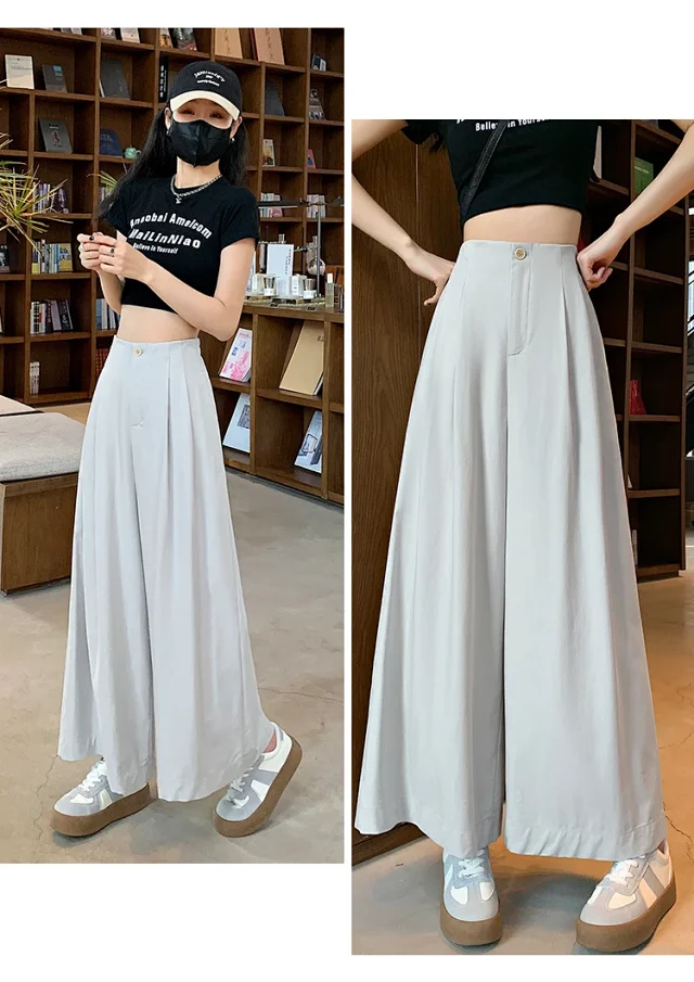 2025 Summer Tencel Wide - leg Pants for Women Detail