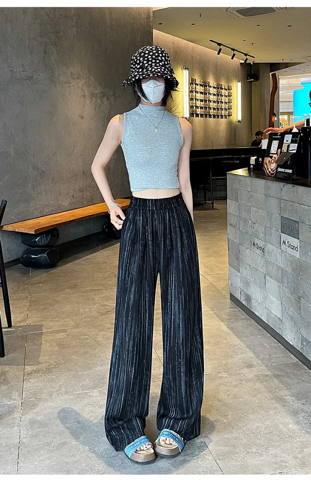 2025 Summer Tie - Dye Wide - Leg Pants Detail