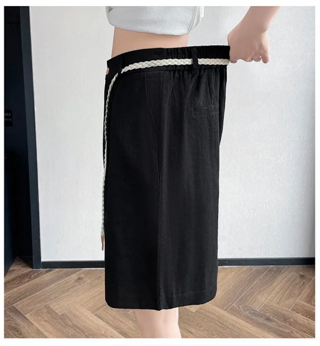 Lyocell Linen Shorts for Women Detail