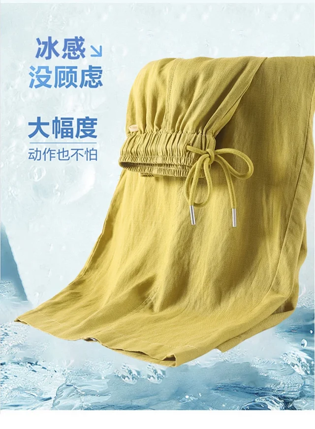 Tencel Linen Capris for Women Detail