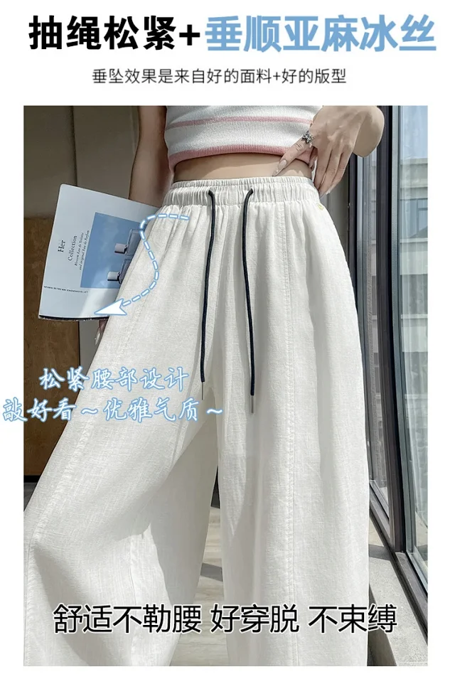 Tencel Linen Capris for Women Detail