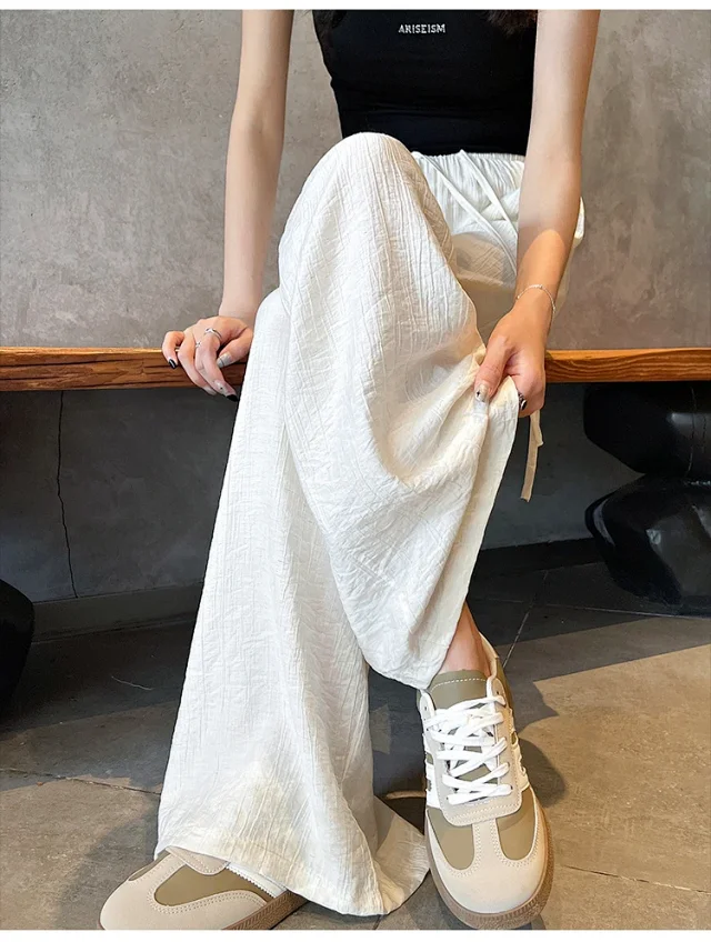Linen Yamamoto Wide-leg Pants Detail