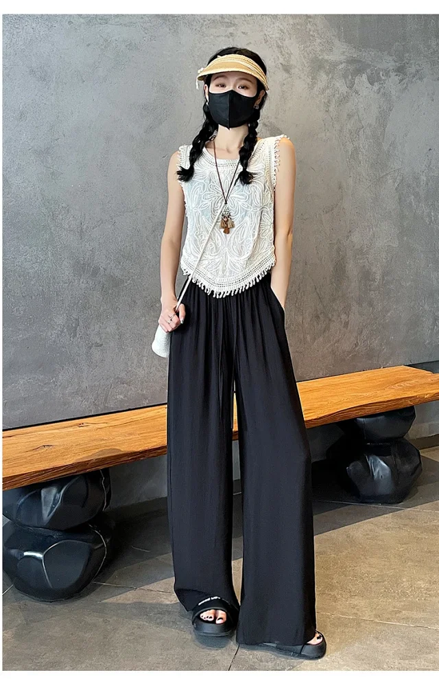 Linen Yamamoto Wide-leg Pants Detail