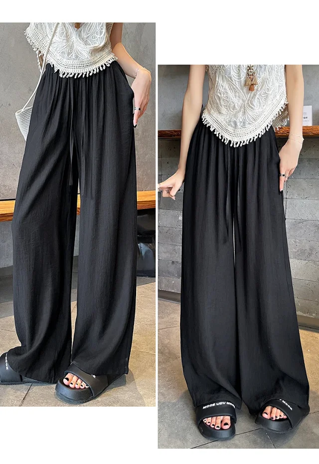 Linen Yamamoto Wide-leg Pants Detail