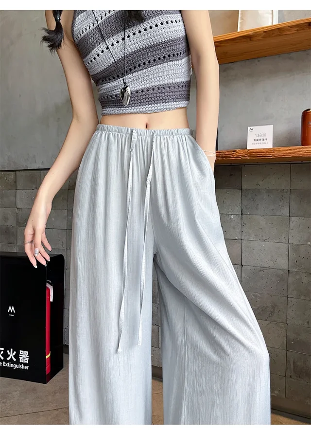 Linen Yamamoto Wide-leg Pants Detail